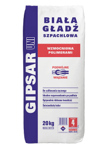 Biała gładź szpachlowa ATLAS Gipsar Uni 20kg