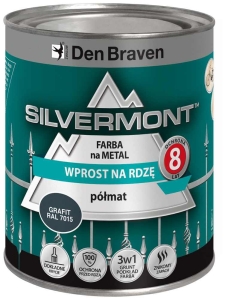 Farba antykorozyjna Silvermont ral9005 czarny półmat 0,7